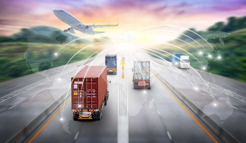 truck transport on highway