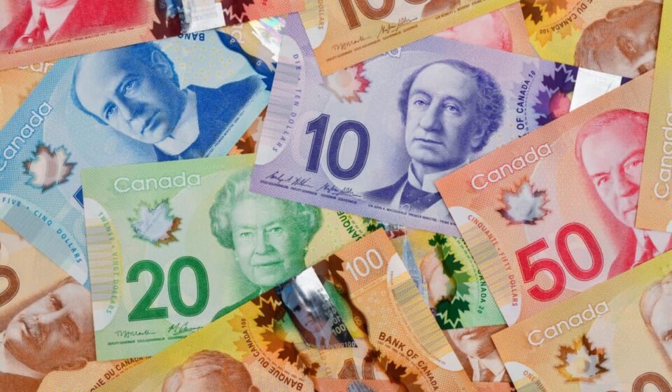 Canadian Dollars bills