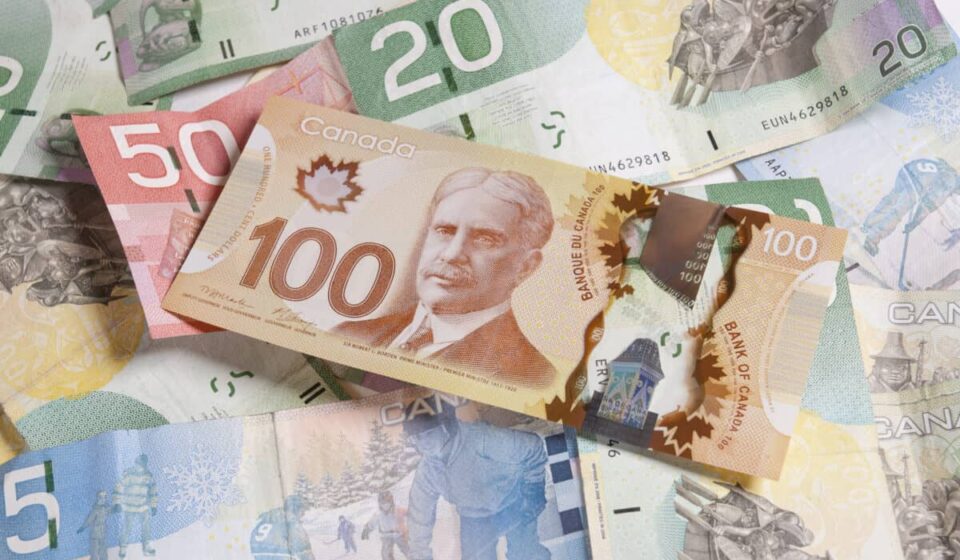 Paper Canadian currency of various denominations